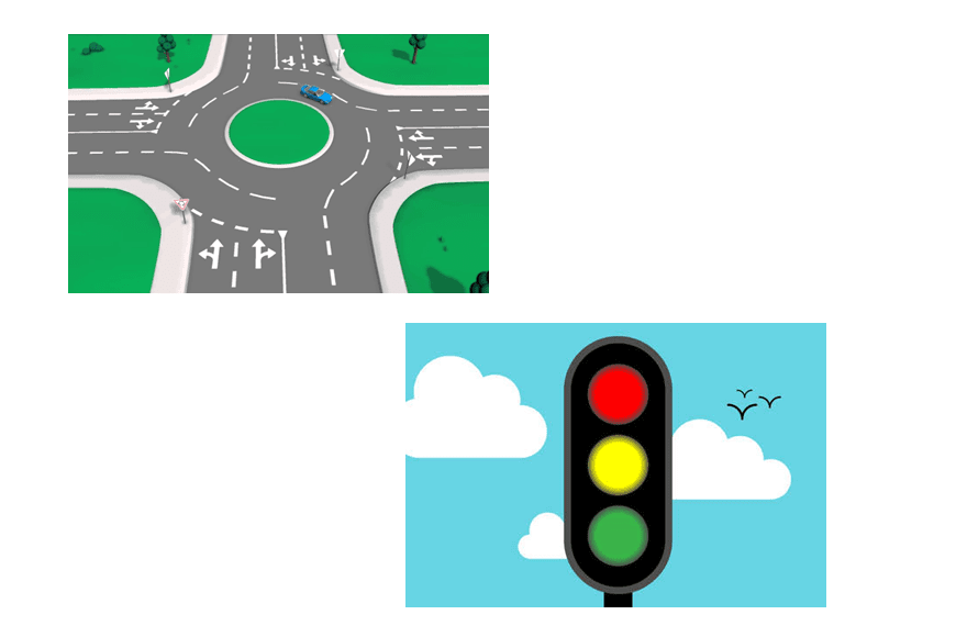 Agile Servant Leader - traffic lights and round about image