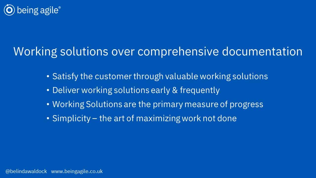 MVP - working solutions over comprehensive documentation