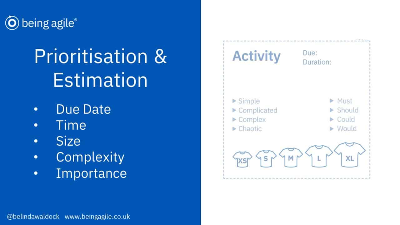 agile planning - estimation and prioritisation