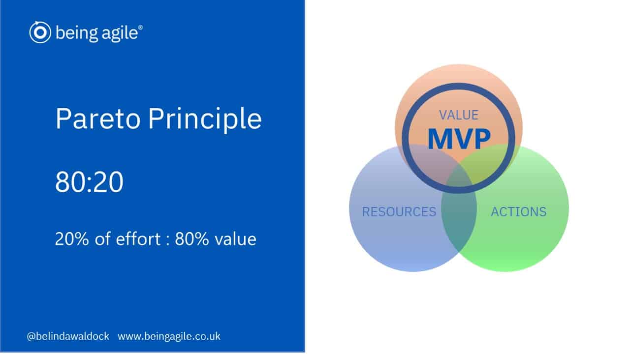 MVP Minimum Viable Product - Pareto Principle